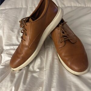 Cole Haan Tan Leather Oxfords with White Soles
